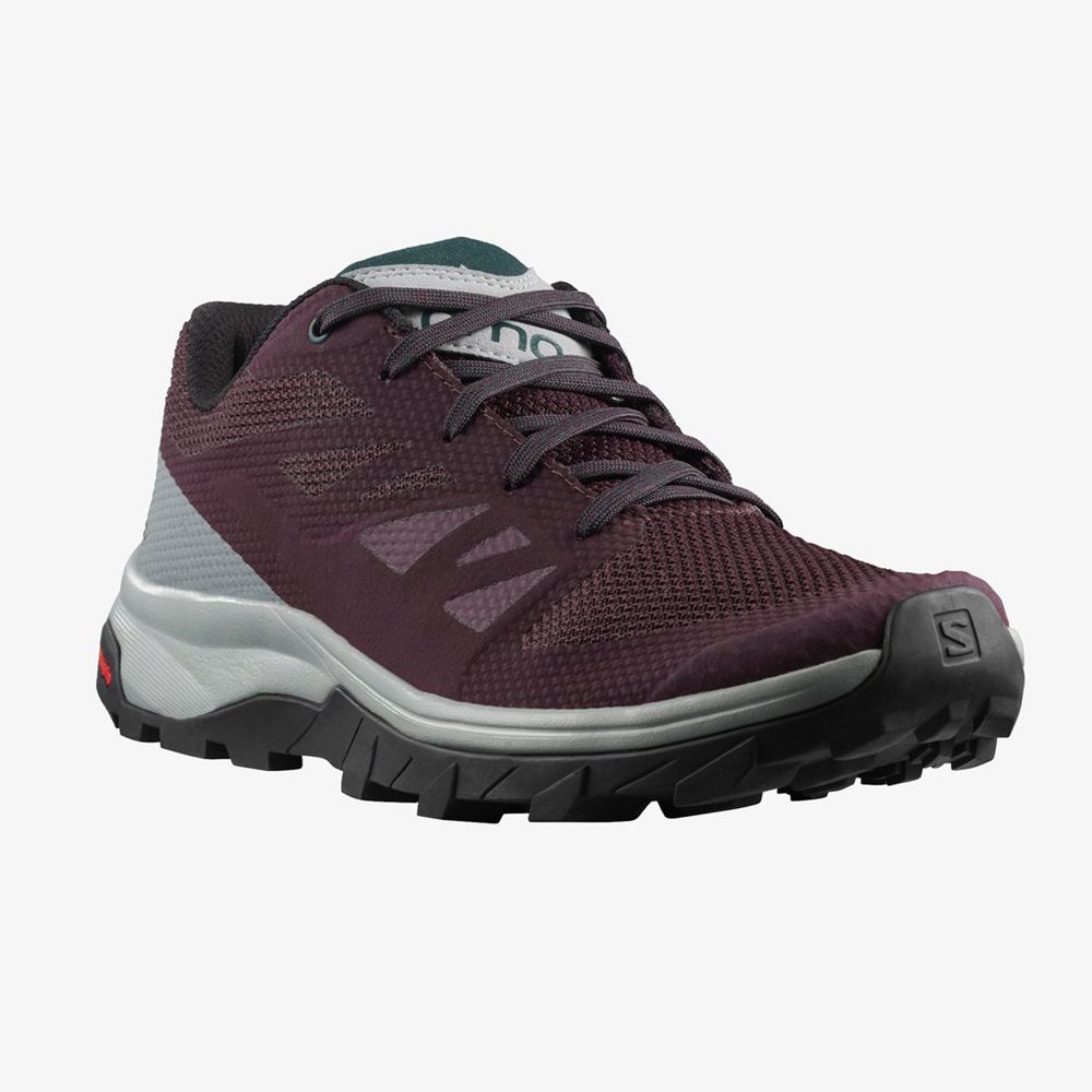 Salomon OUTLINE Zapatillas Trail Running Mujer - Burdeos - Colombia (98452-OYGP)